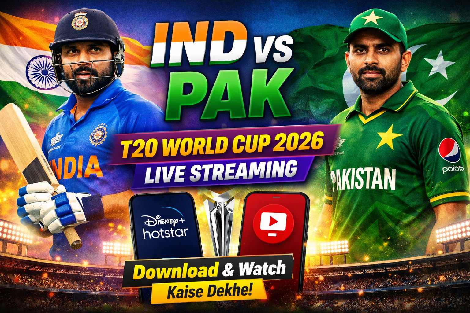 IND vs PAK T20 World Cup 2026 Live Match Kaise Dekhe – Mobile par Full Guide